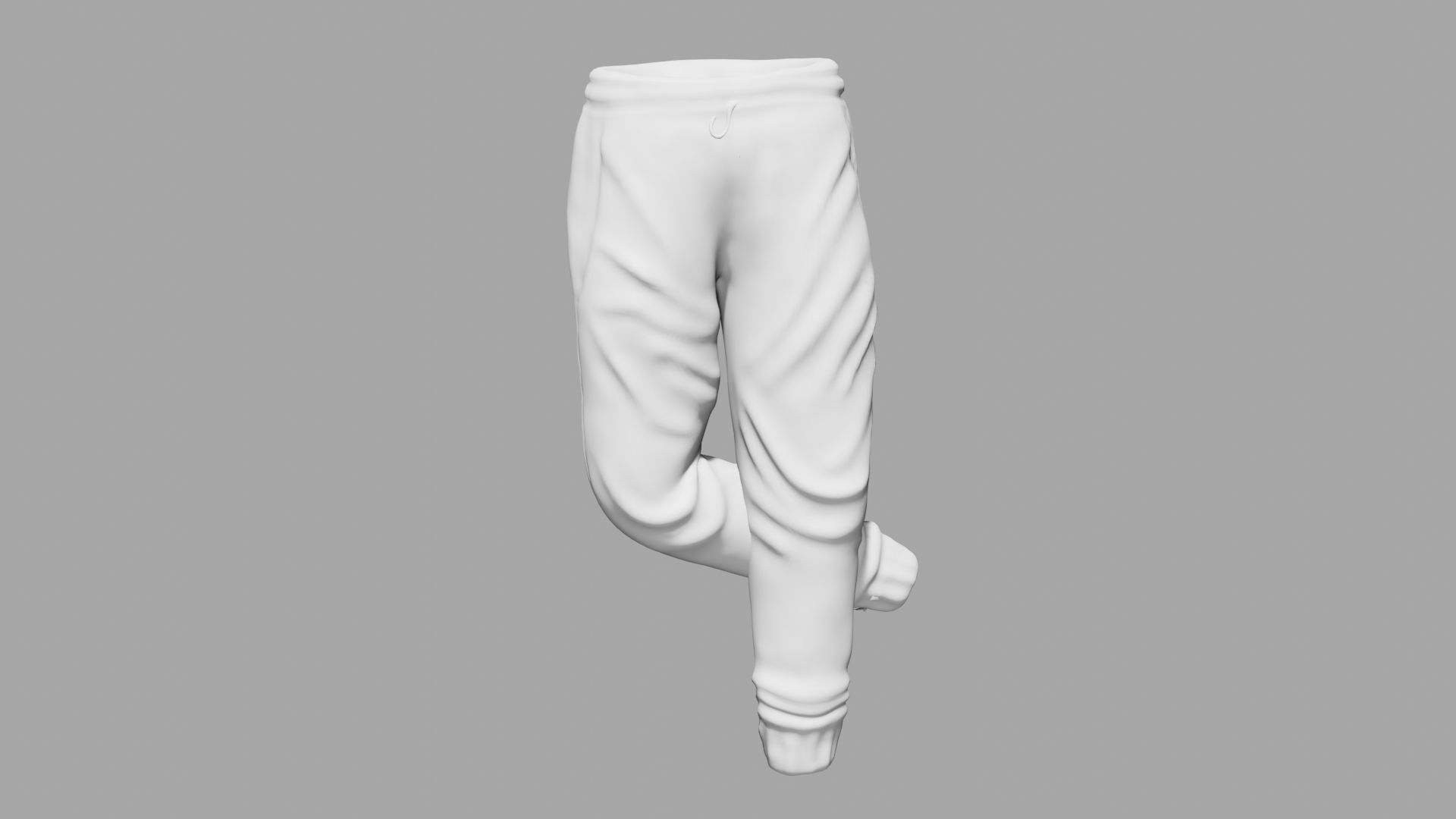 Sweatpants jogging pants Low-poly 3D model_6