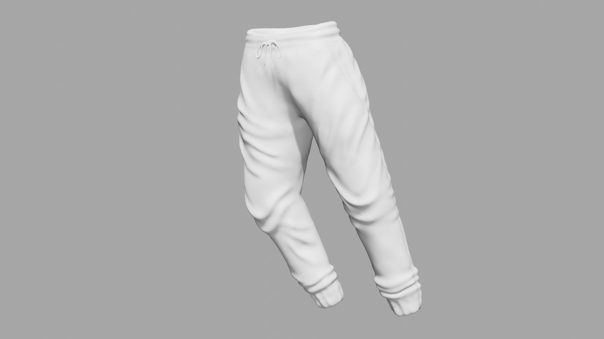 Sweatpants jogging pants Low-poly 3D model_2