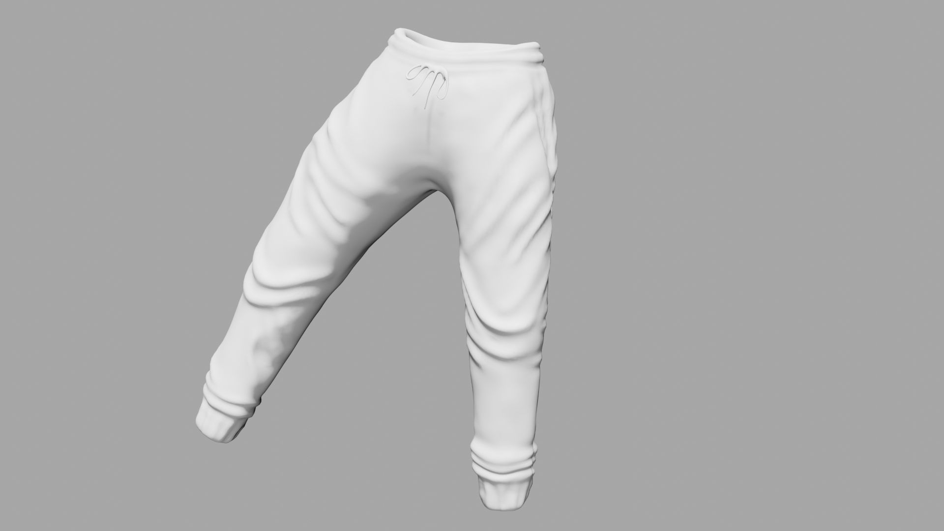 Sweatpants jogging pants Low-poly 3D model_3