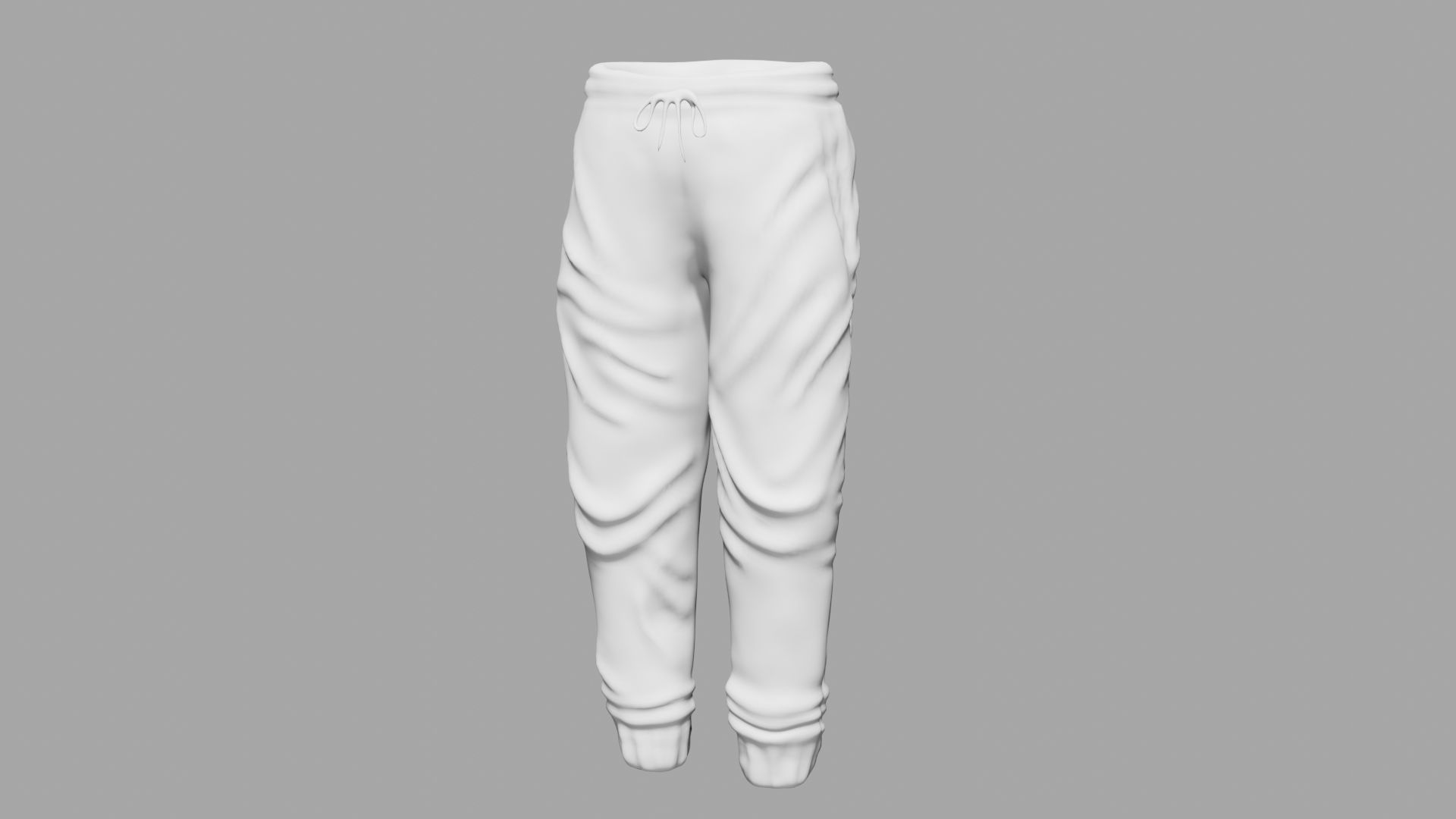 Sweatpants jogging pants Low-poly 3D model_1