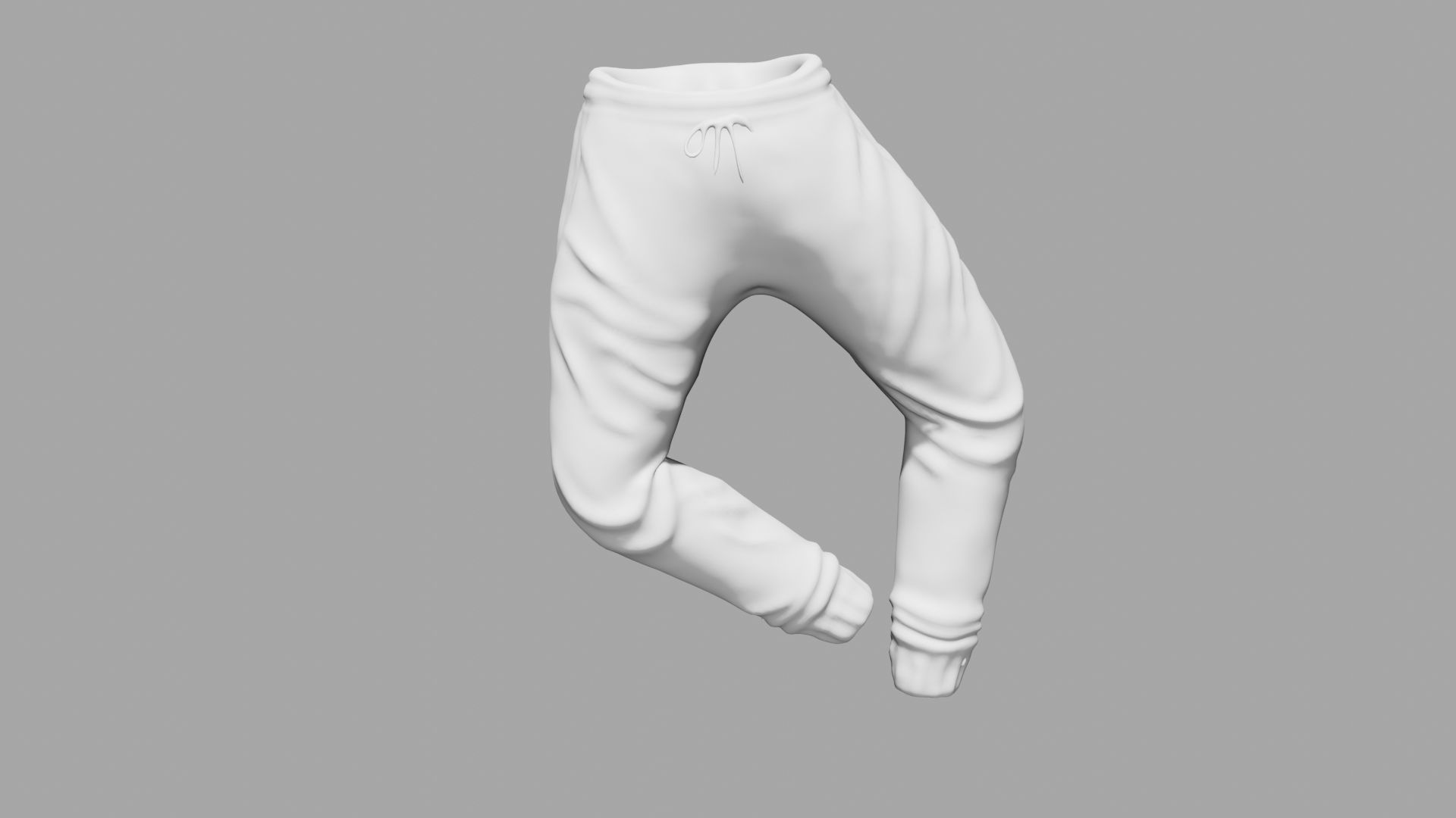 Sweatpants jogging pants Low-poly 3D model_5