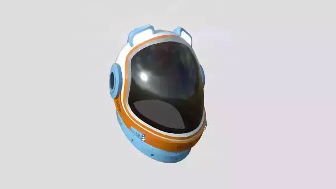 Astronaut Helmet B05 Blue Orange - Character Design Fashion