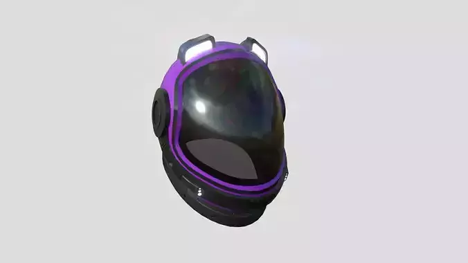 Astronaut Helmet B06 Black Purple - Character Design Fashion