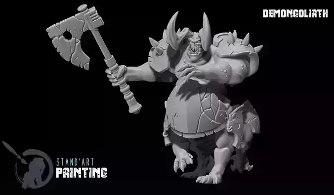 Demongoliath demon holding axe