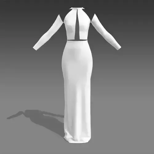 DRESS WHITE PANELED LOOK