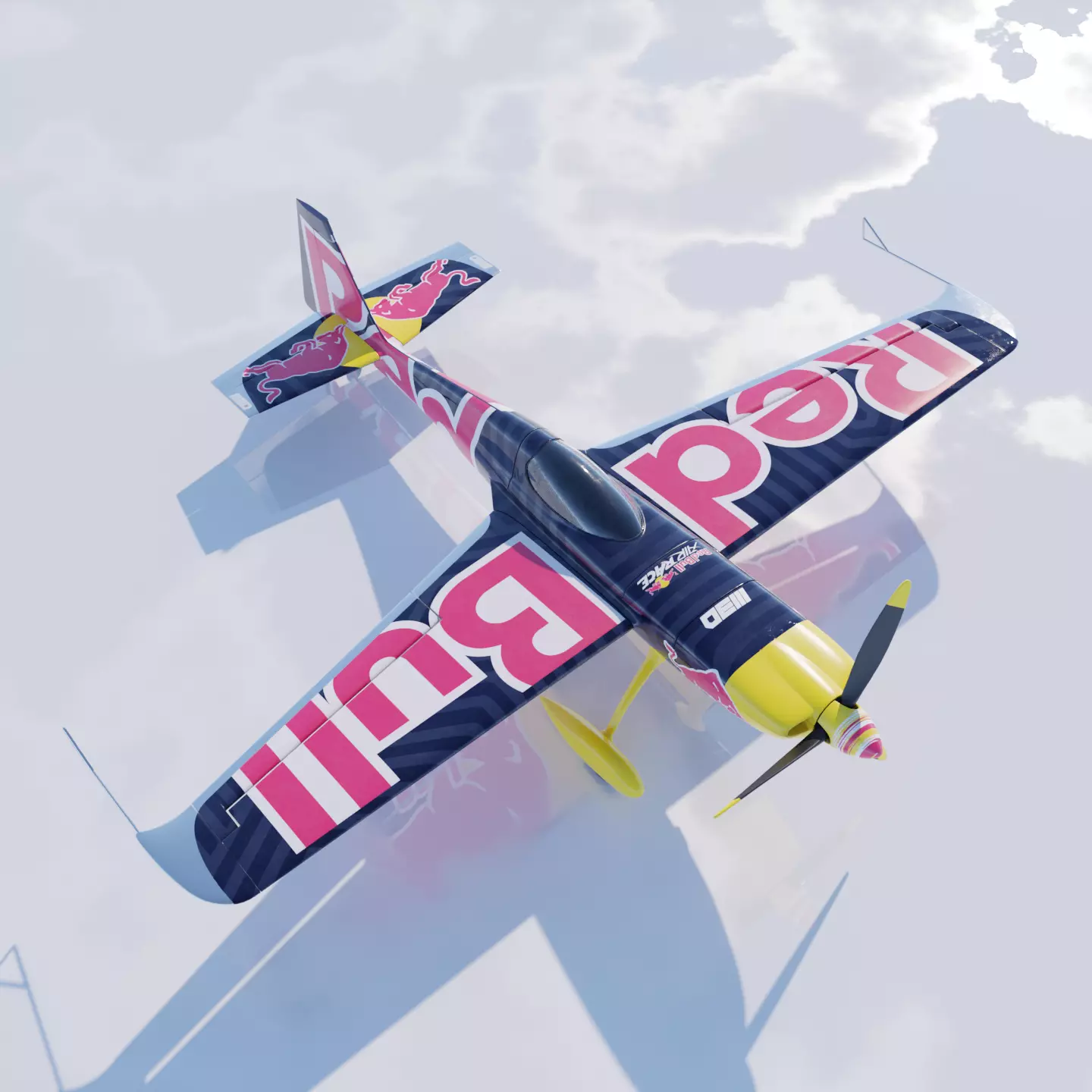 High Quality Zivko Edge 540 Red Bull Livery 3D model_0