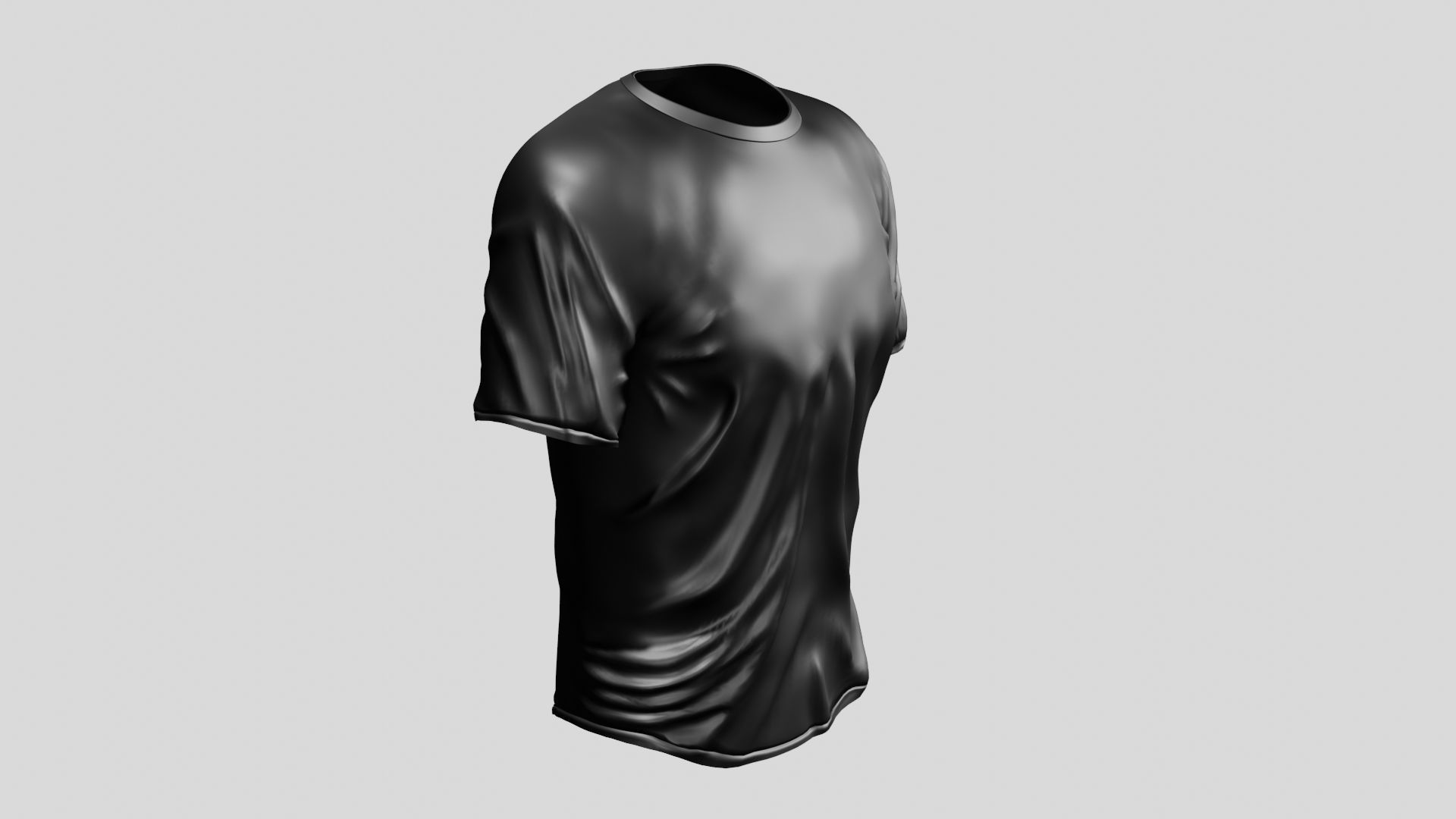 T shirt - Low-poly 3D model_7