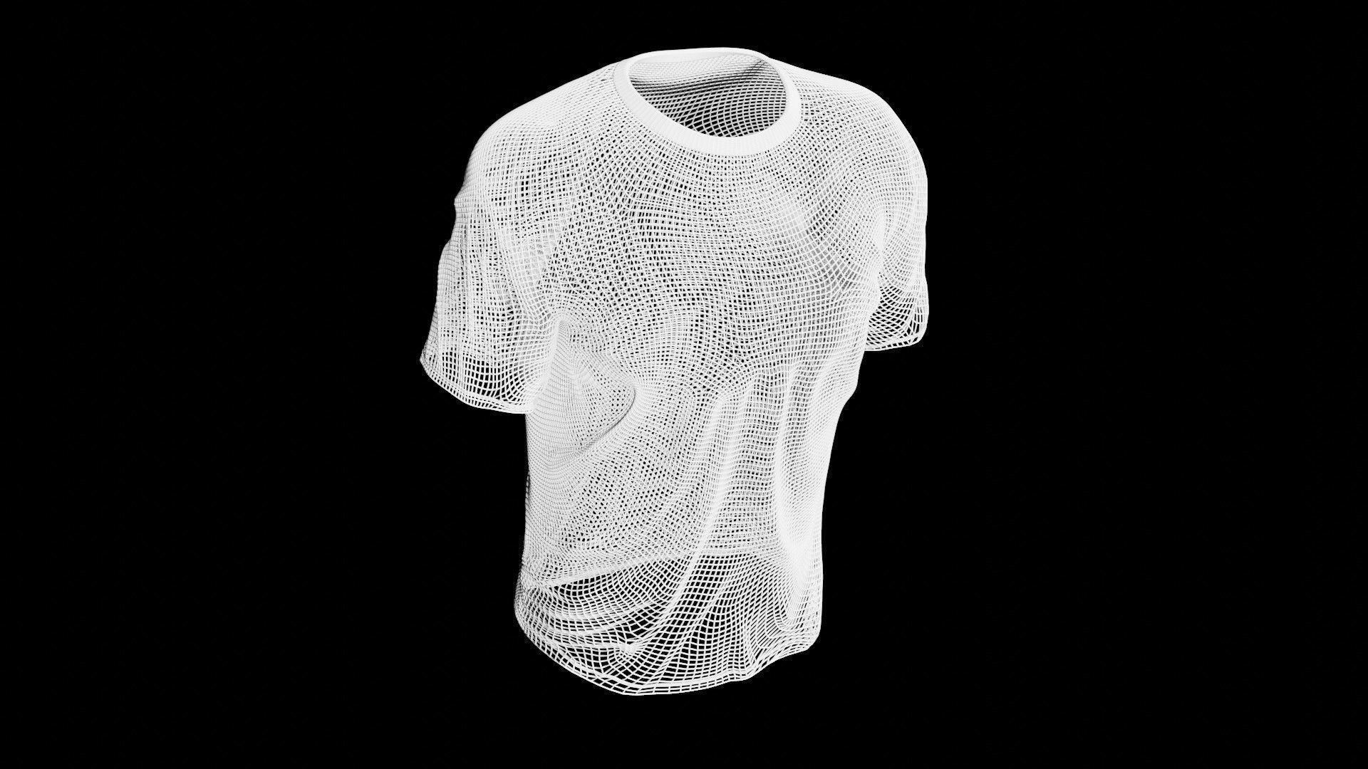 T shirt - Low-poly 3D model_9
