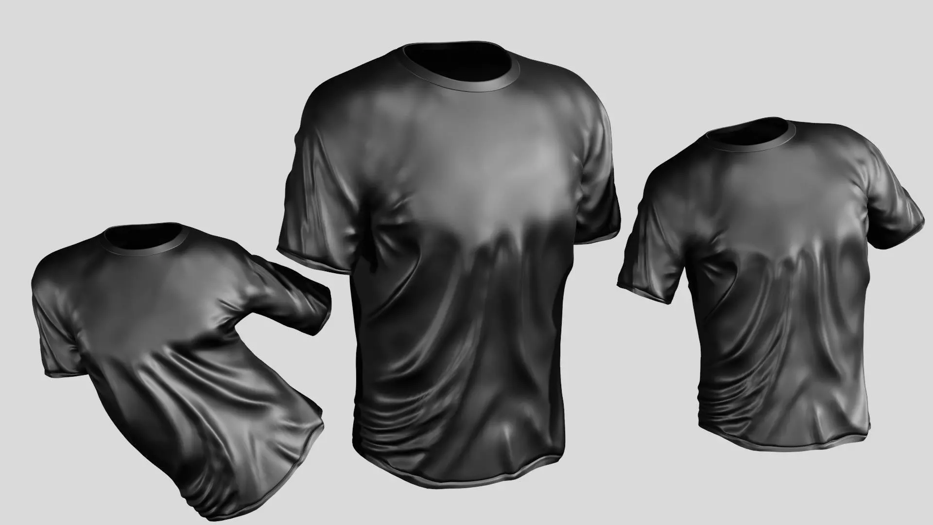 T shirt - Low-poly 3D model_0