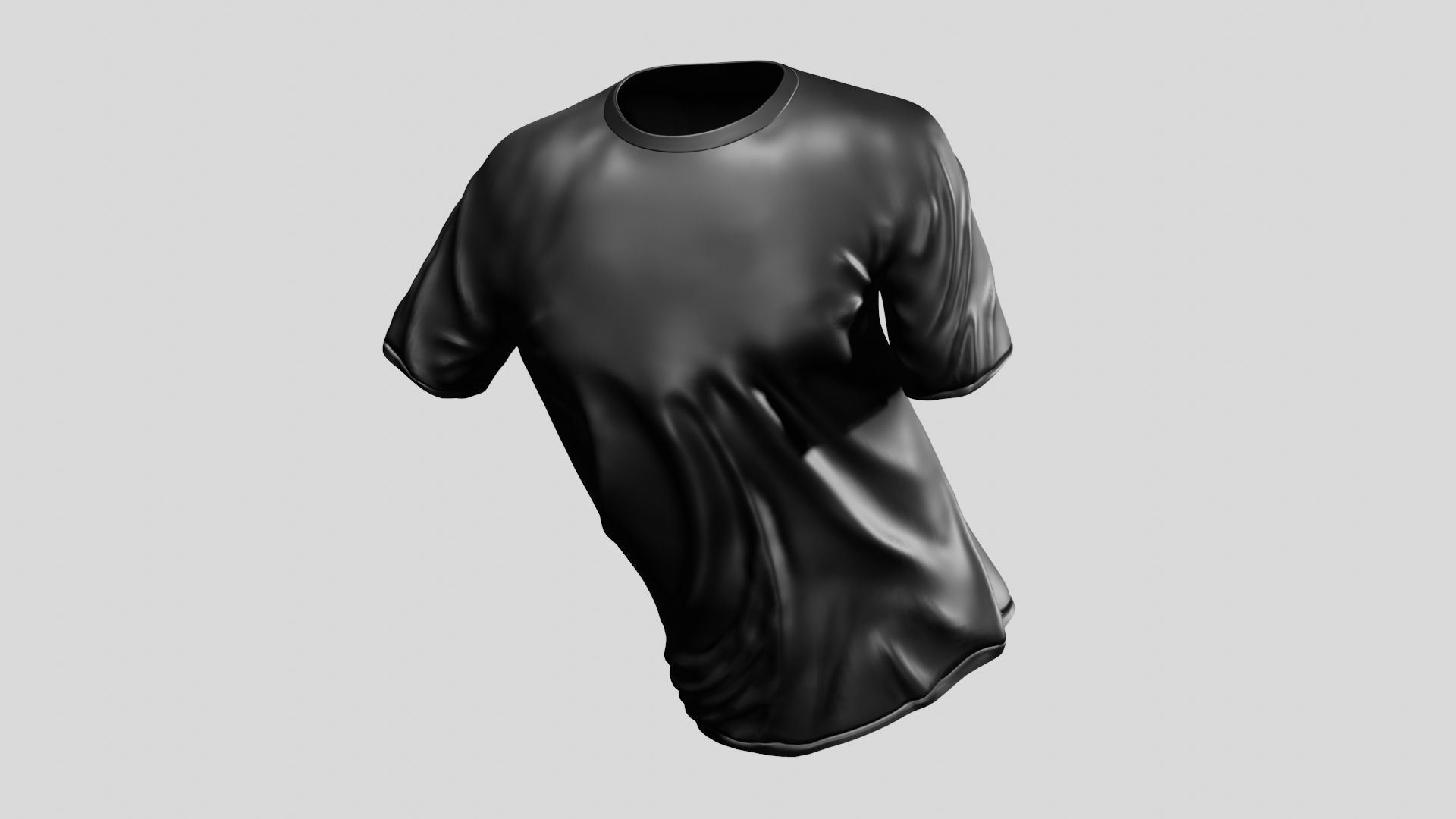 T shirt - Low-poly 3D model_3