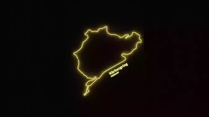 Neon 3D Model 16 - Race Track 1 - Nurburgring 3D model
