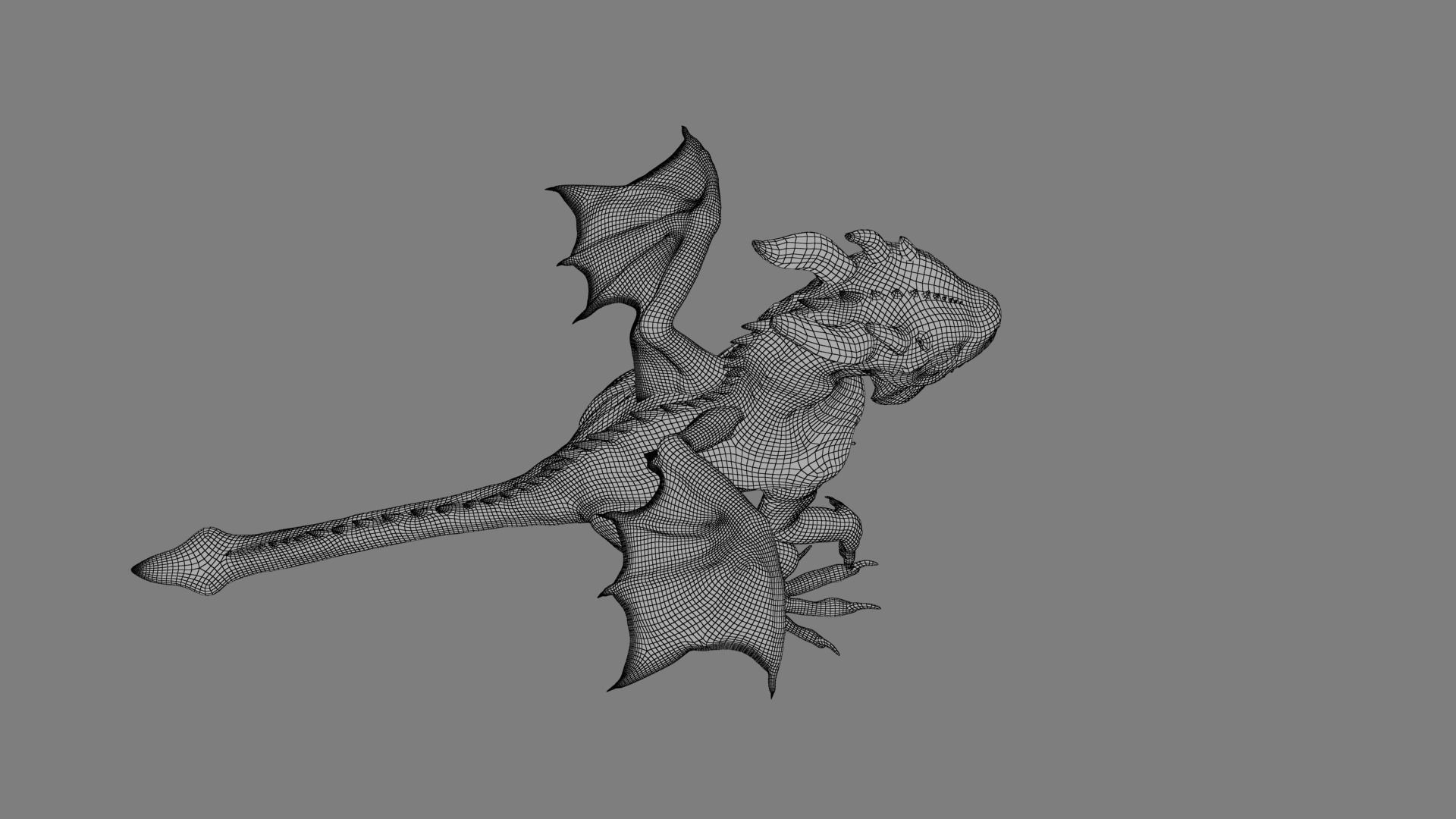 Baby Dragon Low-poly 3D model_50