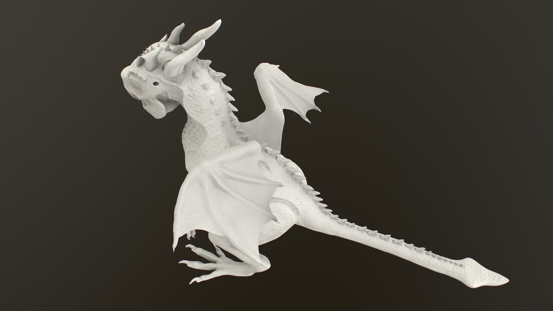 Baby Dragon Low-poly 3D model_41