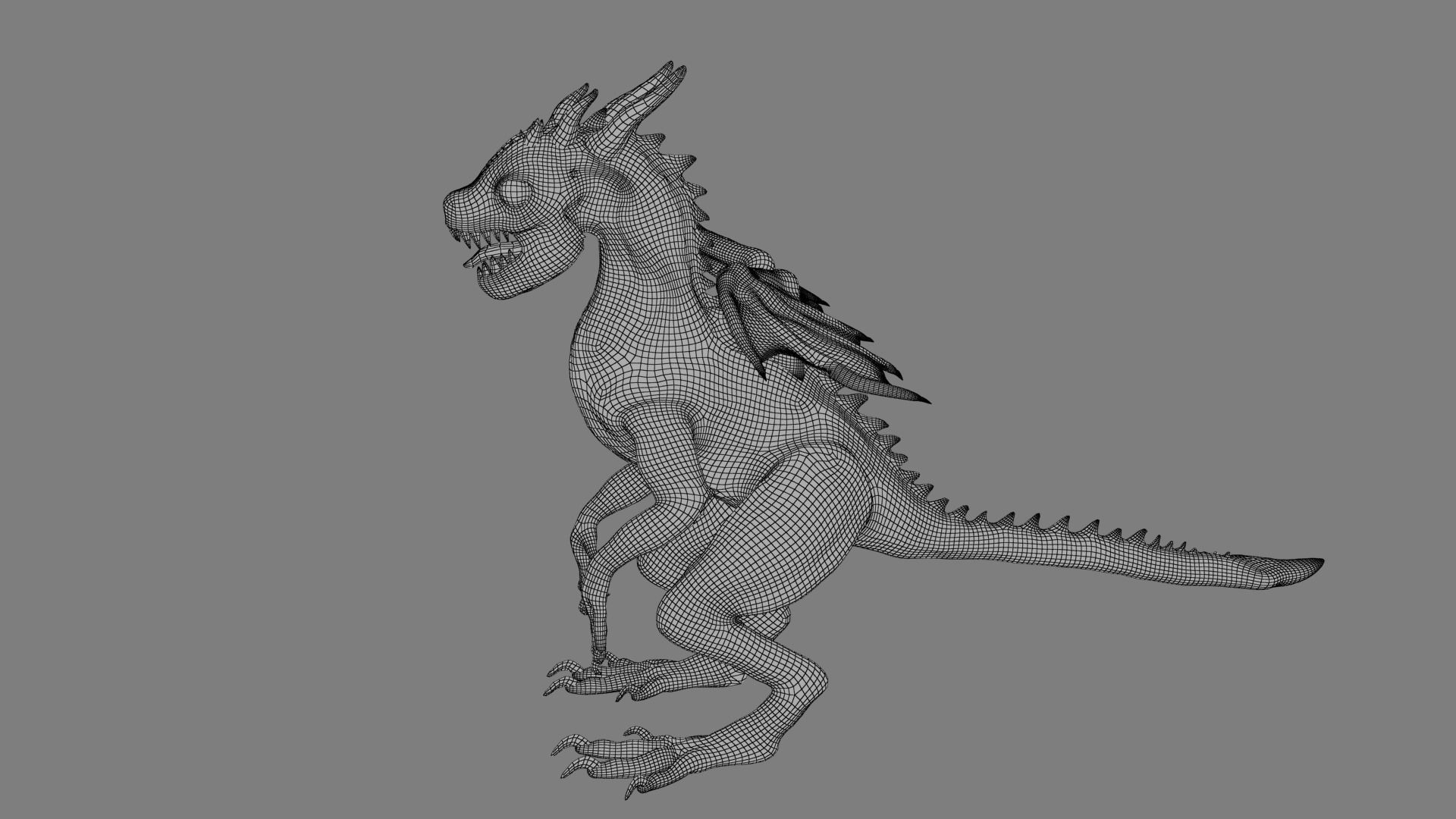 Baby Dragon Low-poly 3D model_44