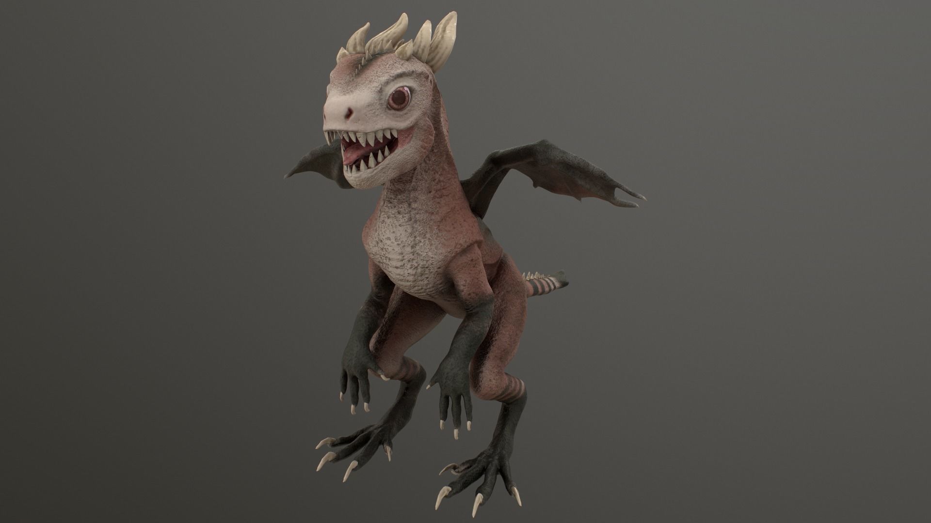 Baby Dragon Low-poly 3D model_26