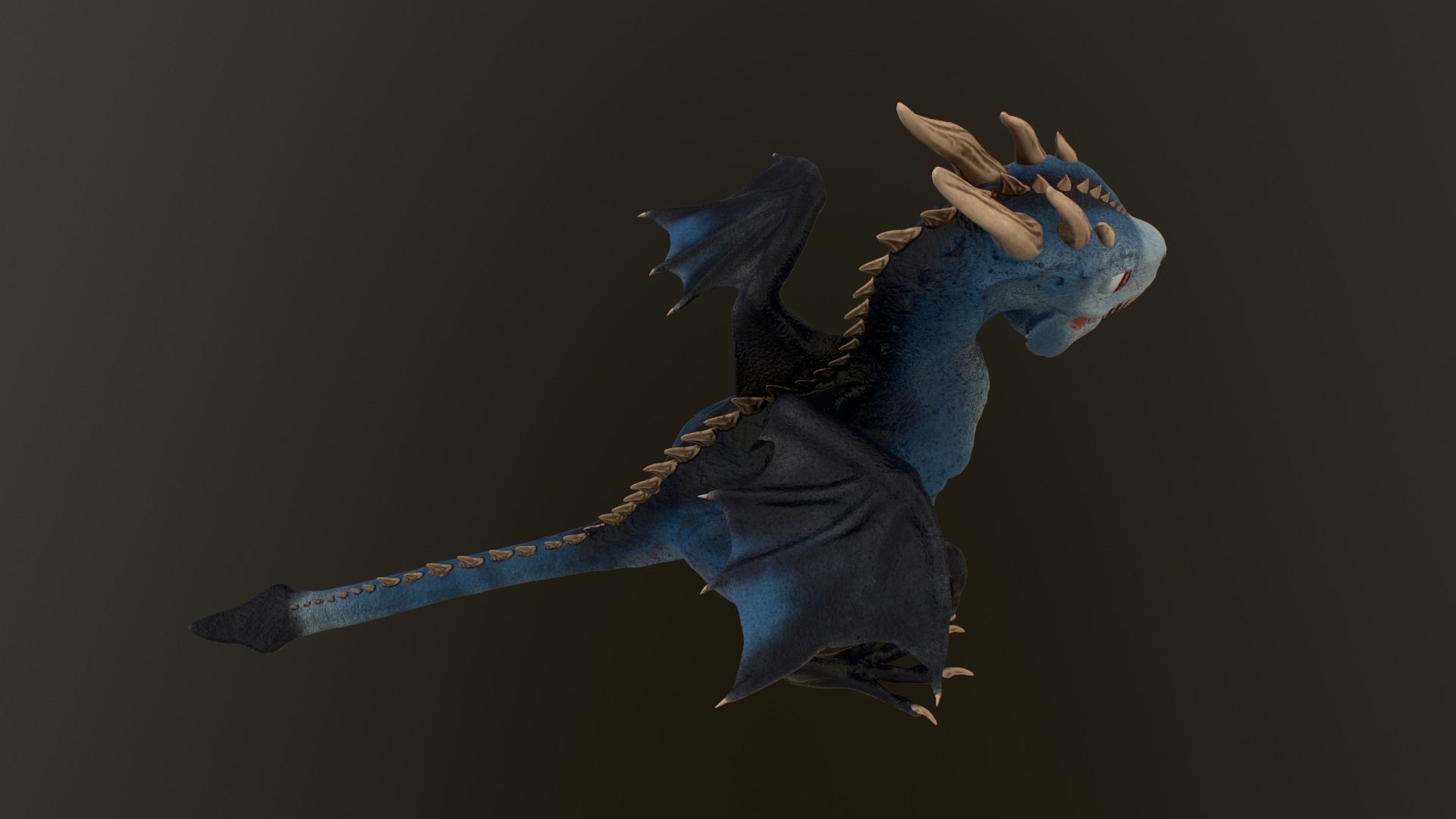 Baby Dragon Low-poly 3D model_14