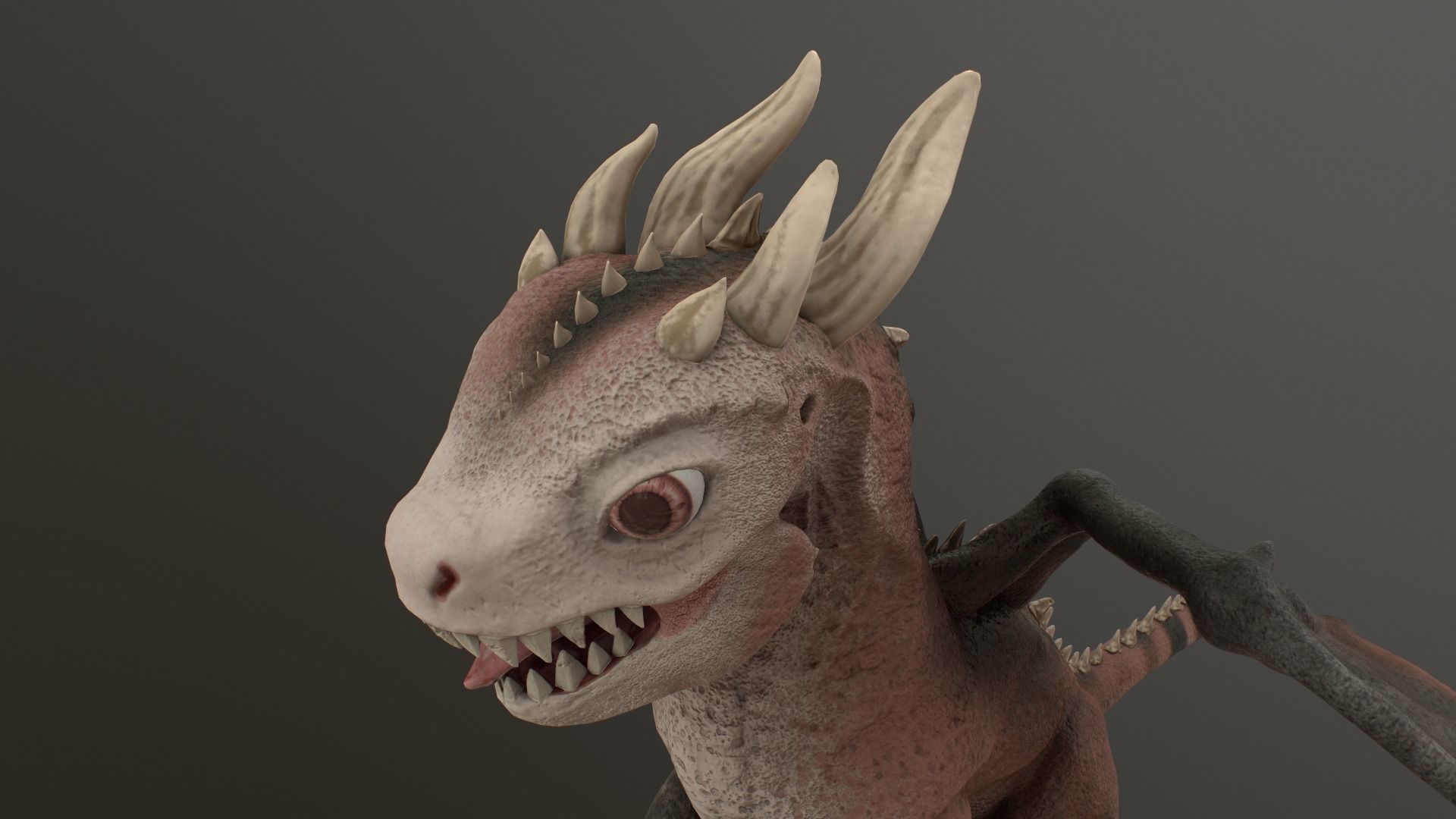 Baby Dragon Low-poly 3D model_37