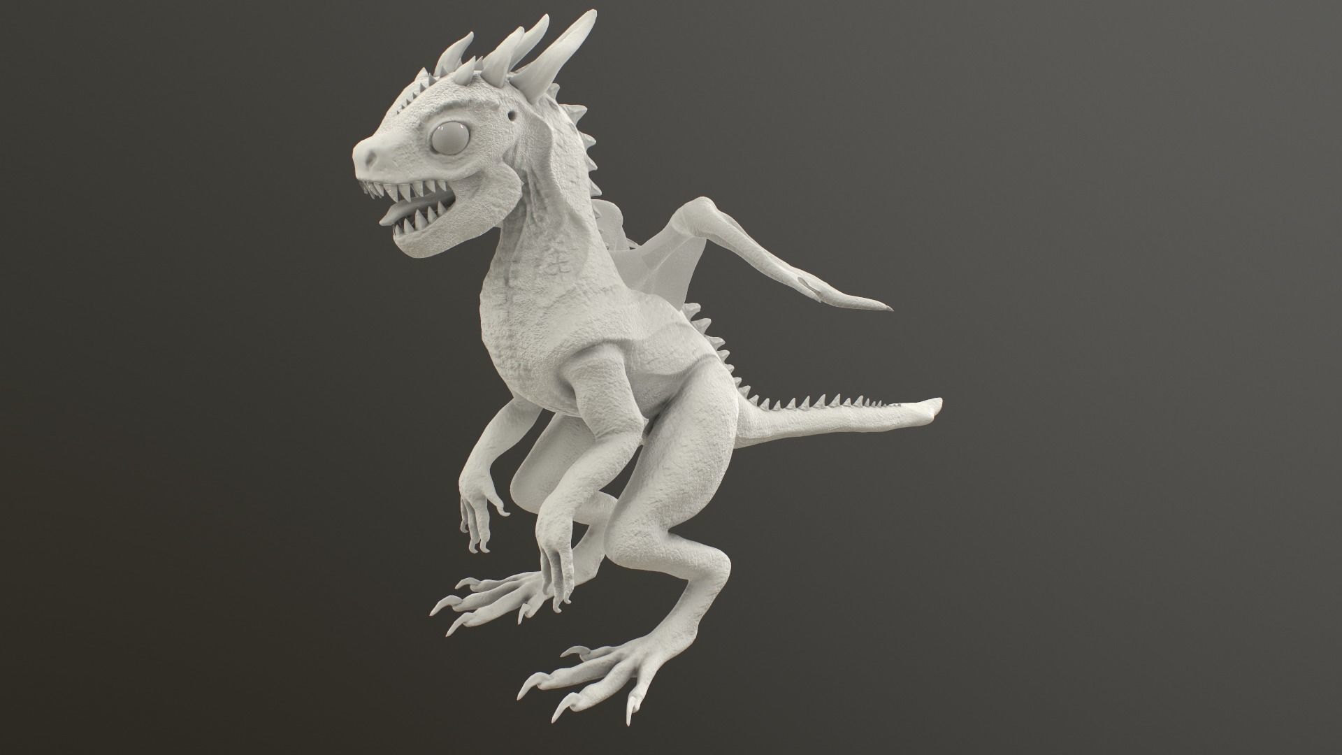Baby Dragon Low-poly 3D model_39