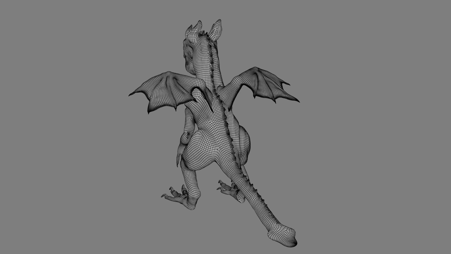 Baby Dragon Low-poly 3D model_45