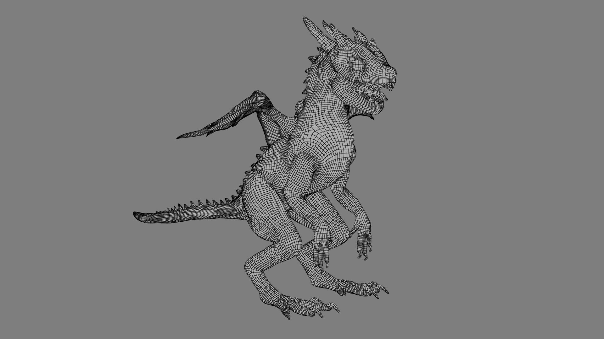 Baby Dragon Low-poly 3D model_48