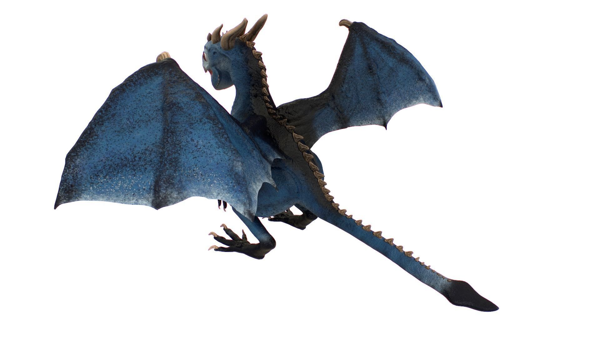 Baby Dragon Low-poly 3D model_3