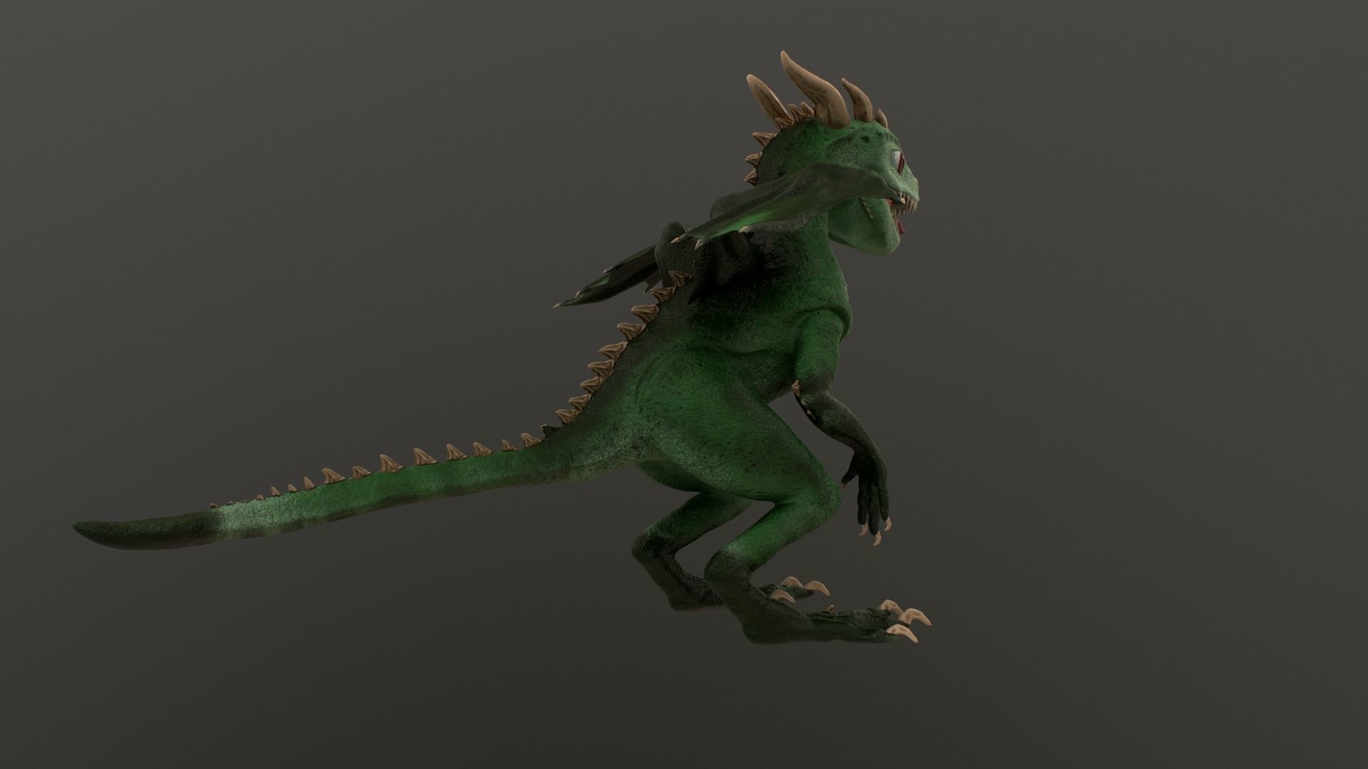 Baby Dragon Low-poly 3D model_20