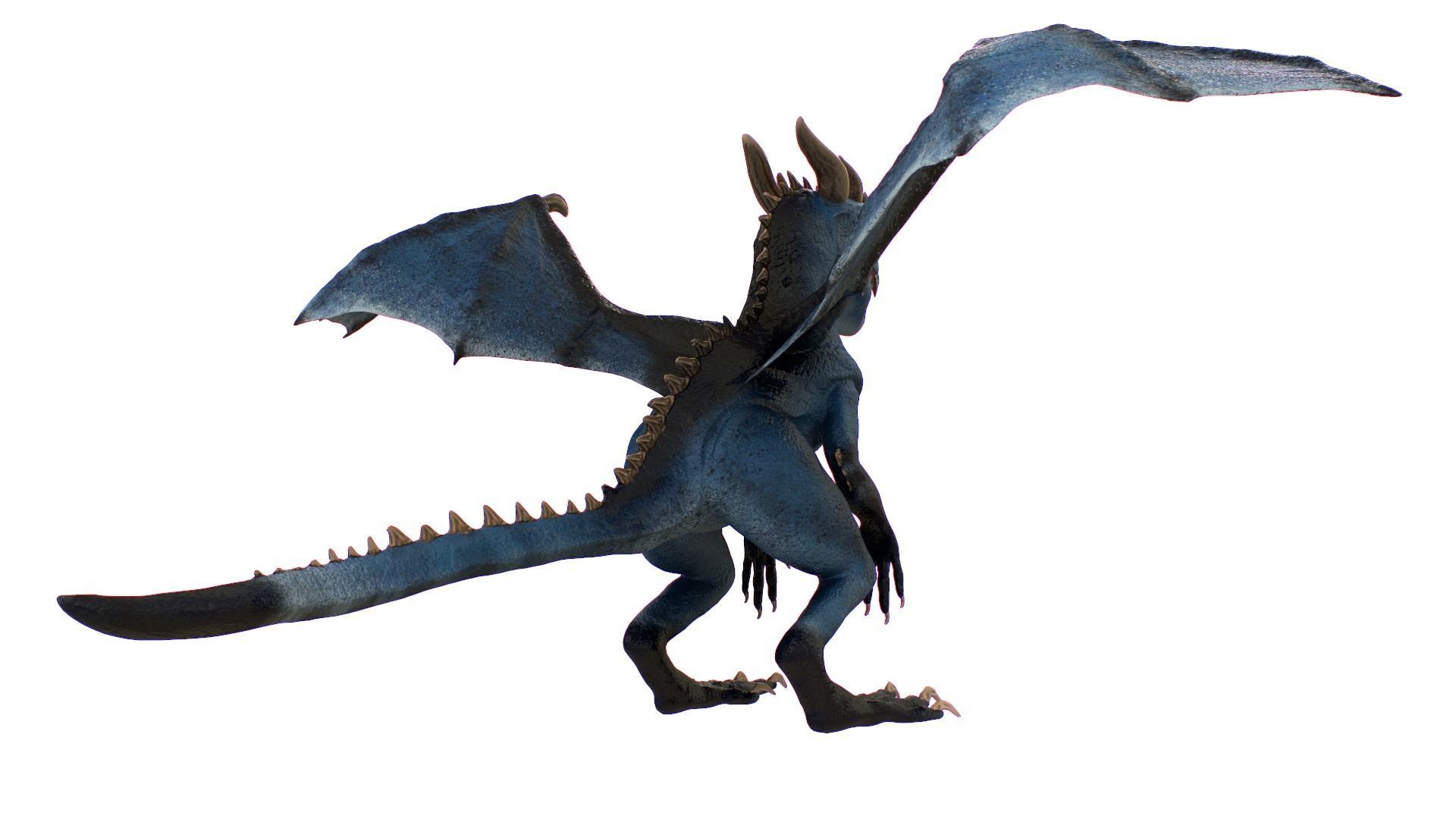 Baby Dragon Low-poly 3D model_2