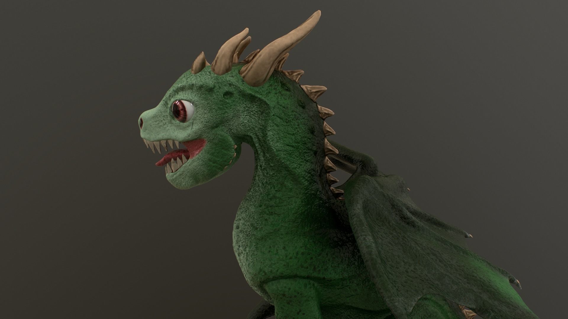 Baby Dragon Low-poly 3D model_24