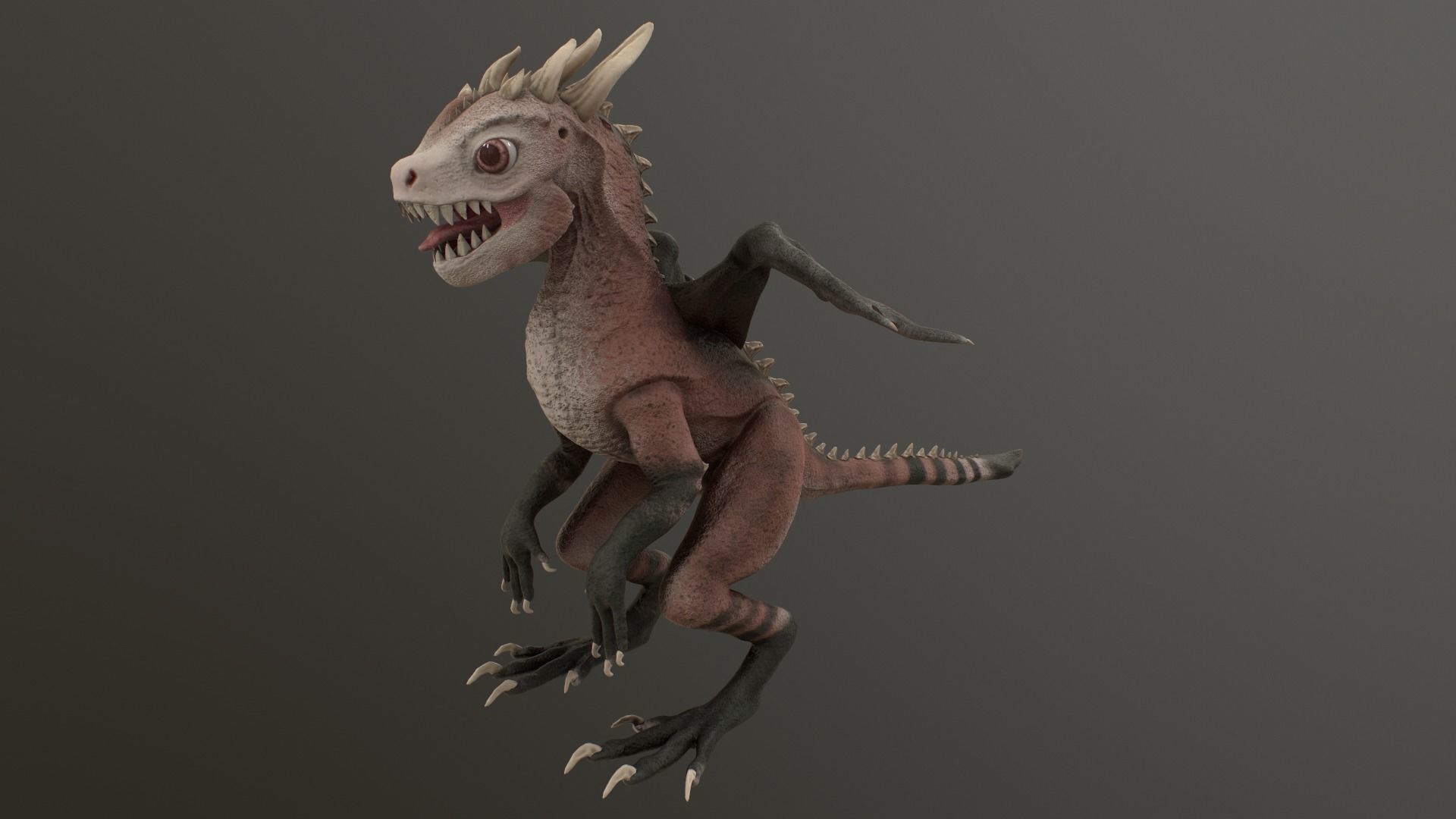 Baby Dragon Low-poly 3D model_25