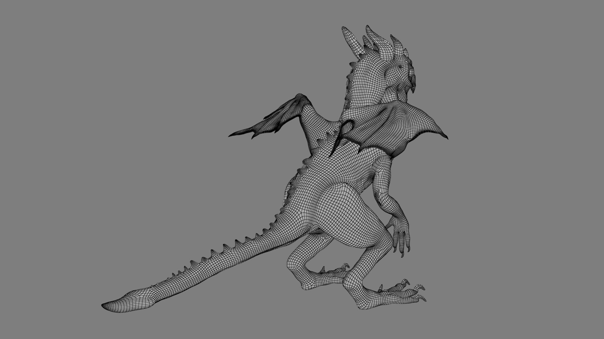 Baby Dragon Low-poly 3D model_46