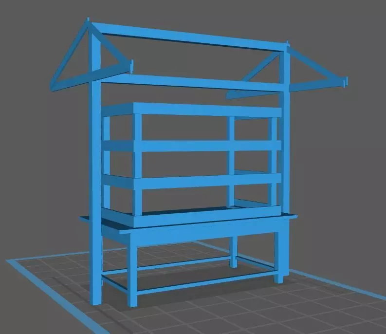 Coldshop with roof Free 3D print model_0