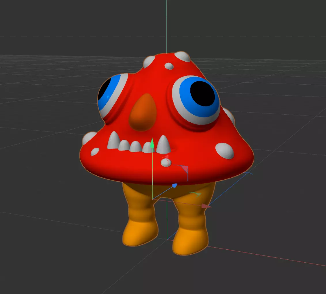 CartoonMushroom mushroom with big eyes Free 3D model_0