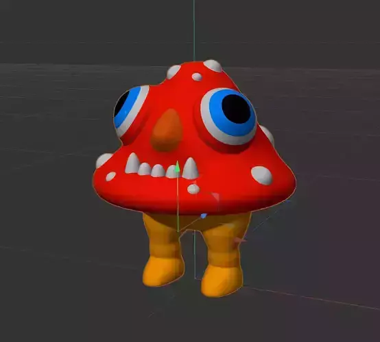 CartoonMushroom mushroom with big eyes