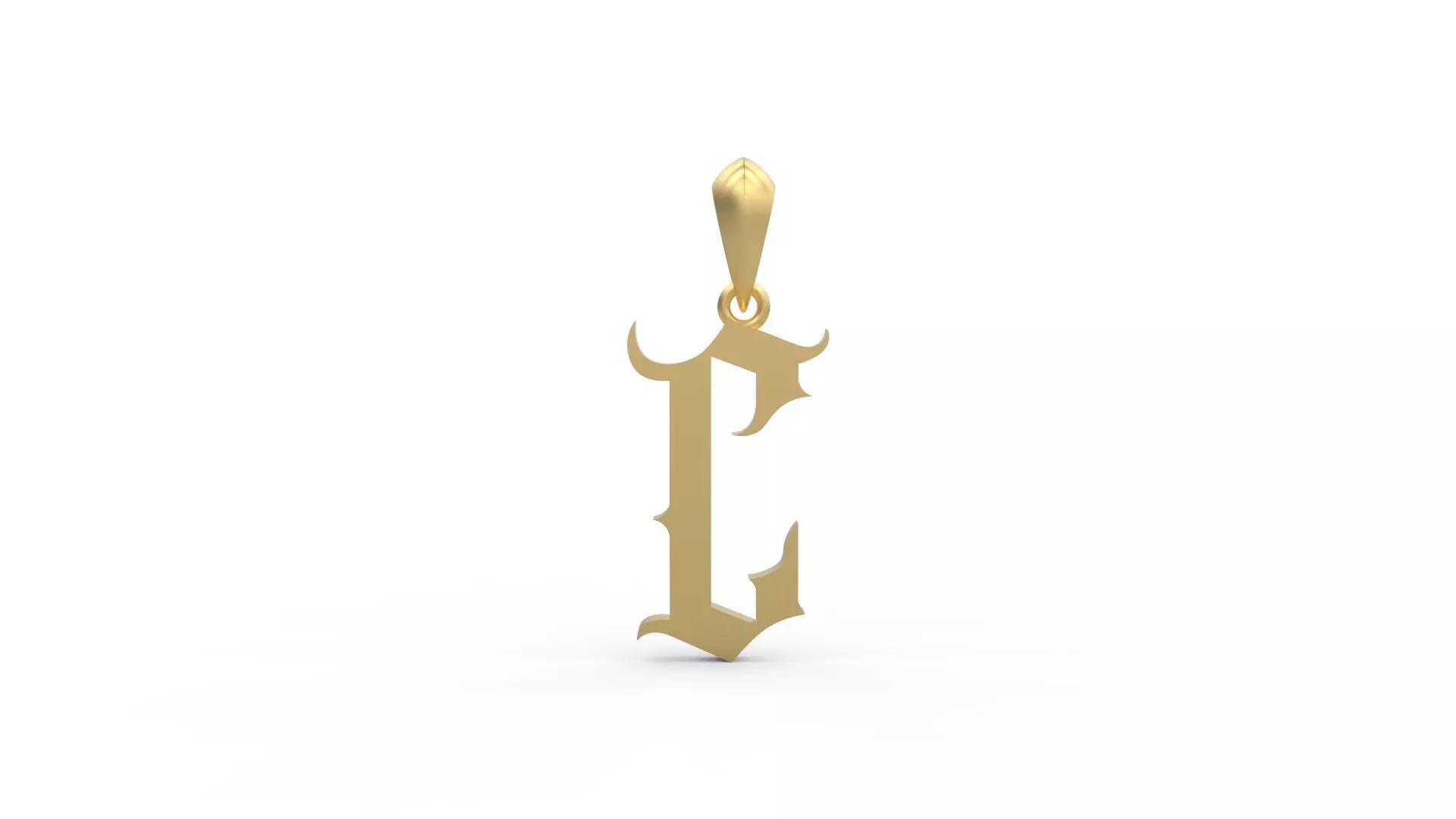 Initial Letters Pendant Angel Wish C 3D print model_0