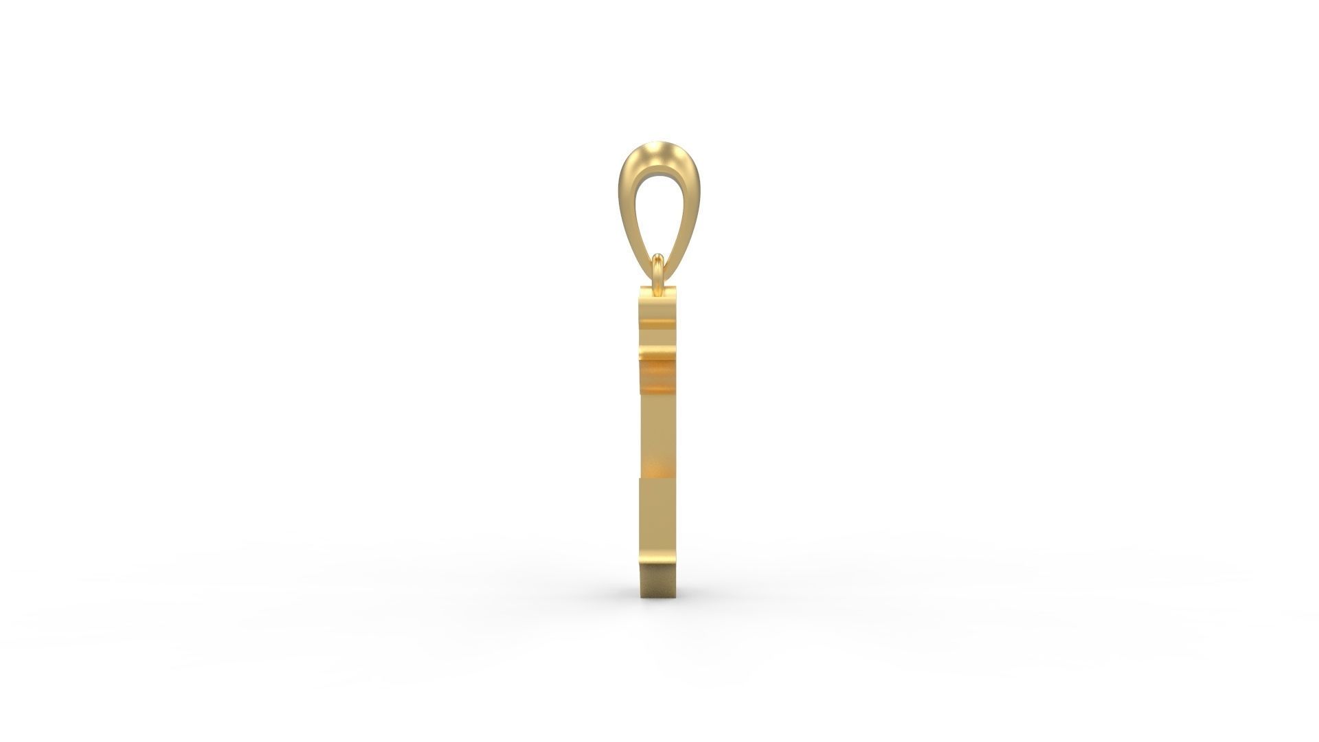 Initial Letters Pendant Angel Wish C 3D print model_2