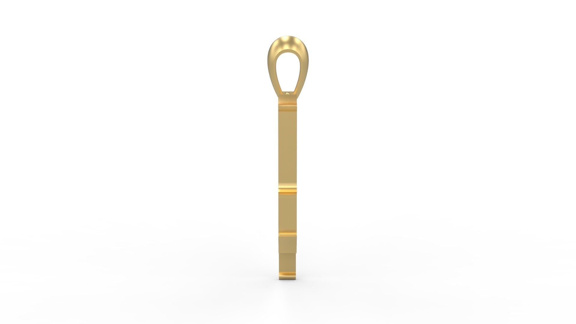 Initial Letters Pendant Angel Wish H 3D print model_2