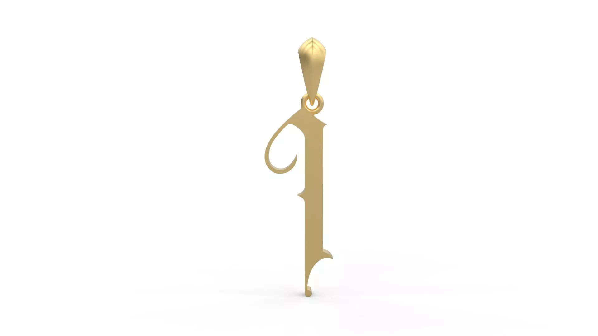 Initial Letters Pendant Angel Wish I 3D print model