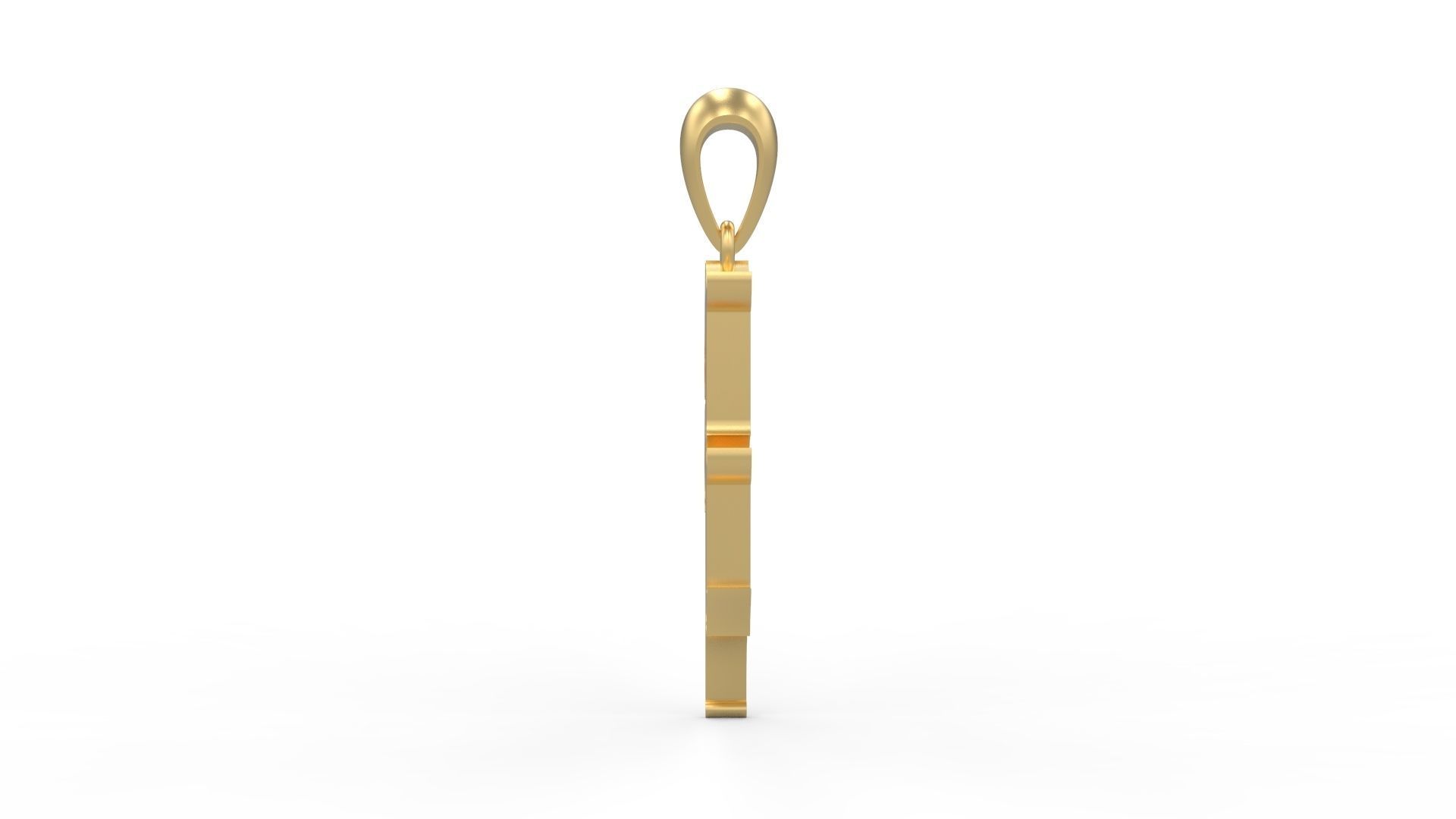 Initial Letters Pendant Angel Wish R 3D print model_2