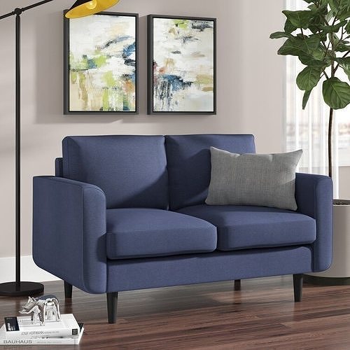 Danilla Square Arm Loveseat - 4 Colour 3D model