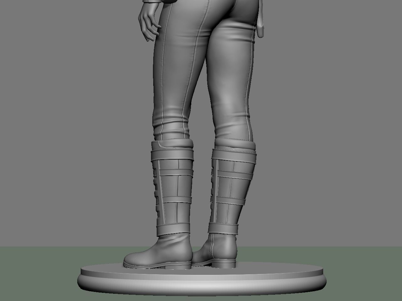 Padme star wars character holding gun 3D print model_45
