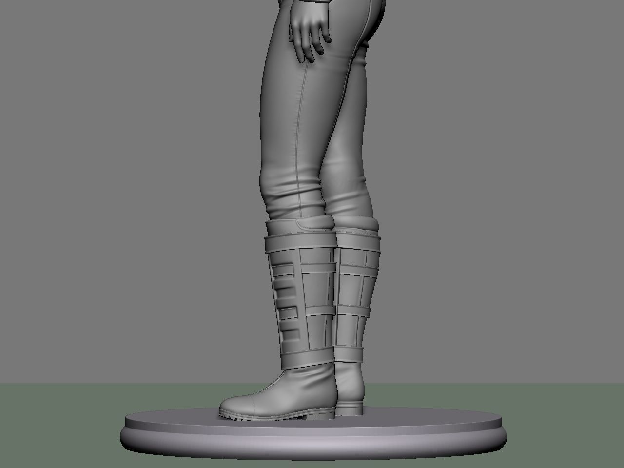 Padme star wars character holding gun 3D print model_47