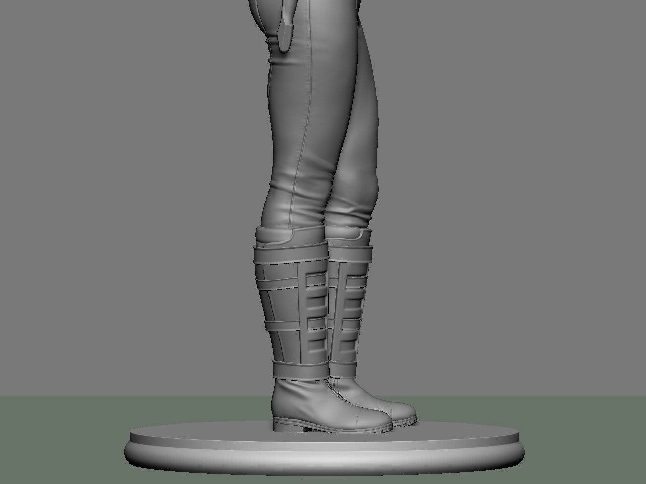 Padme star wars character holding gun 3D print model_39