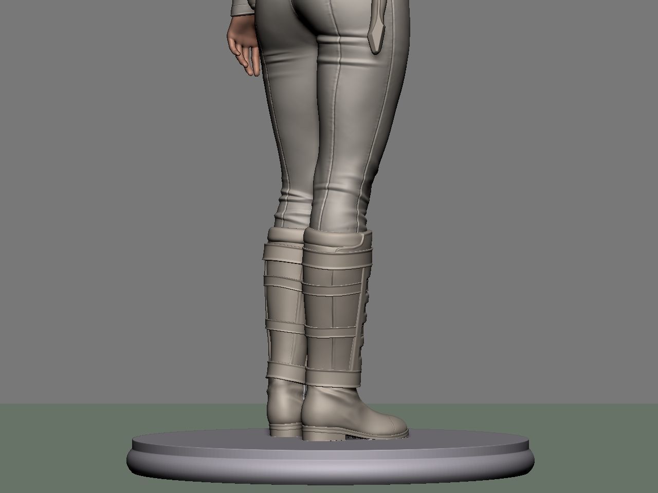 Padme star wars character holding gun 3D print model_40