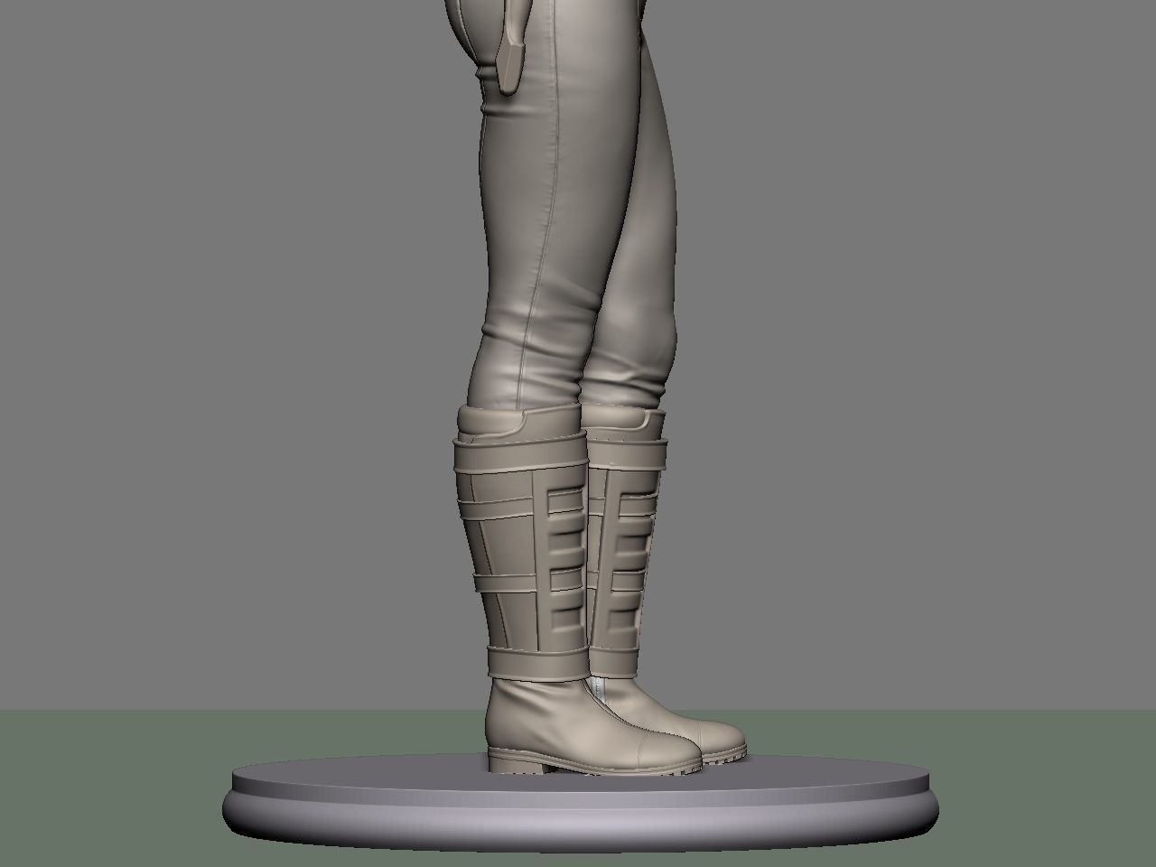 Padme star wars character holding gun 3D print model_38