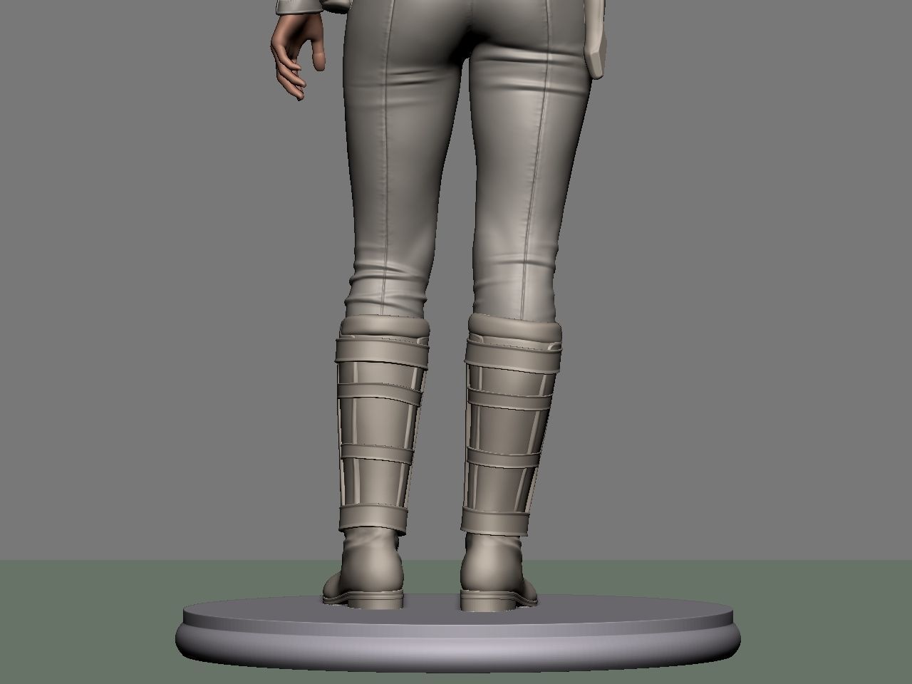 Padme star wars character holding gun 3D print model_42