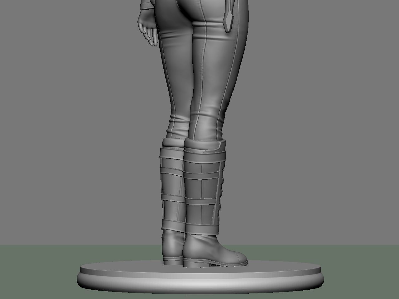 Padme star wars character holding gun 3D print model_41