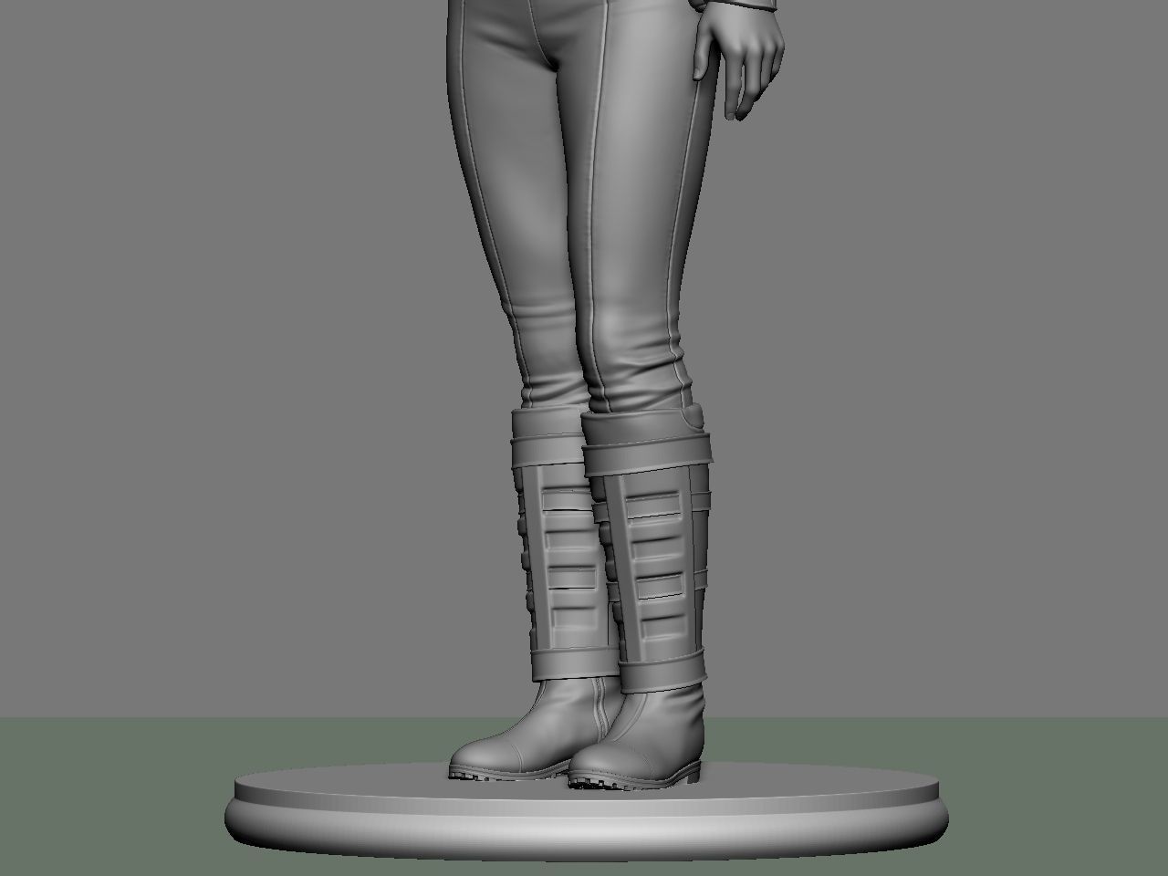 Padme star wars character holding gun 3D print model_49