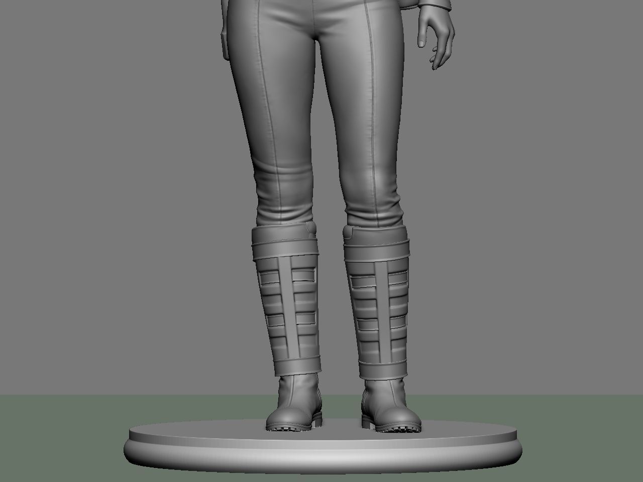 Padme star wars character holding gun 3D print model_35