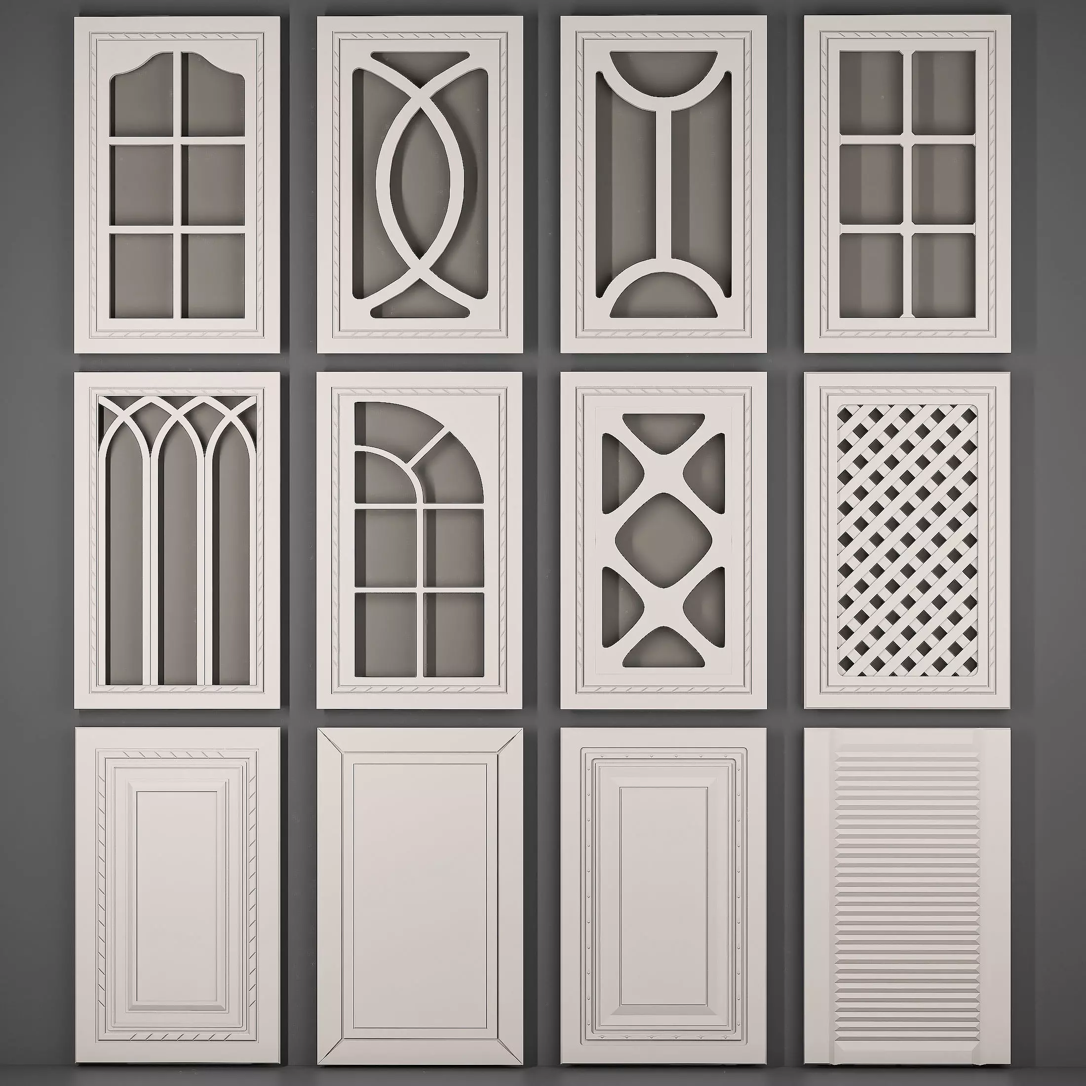 cabinet door set 01 3D model_0