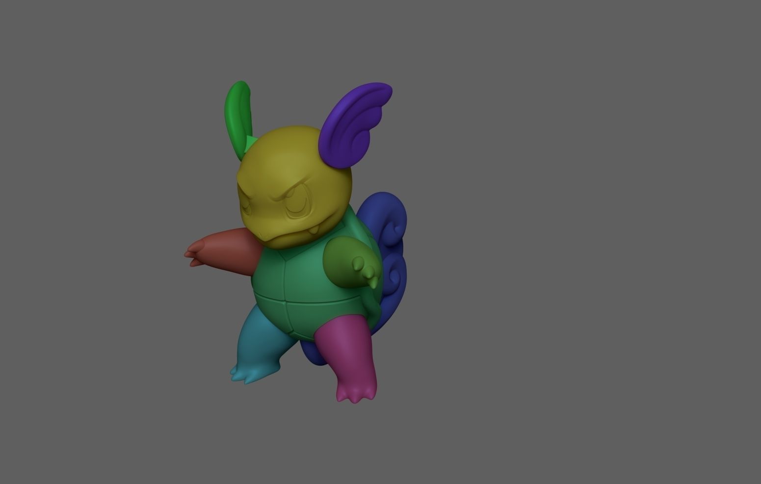 Wartortle pokemon toy 3D print model_4